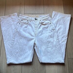 Rag & bone cream wide leg jeans